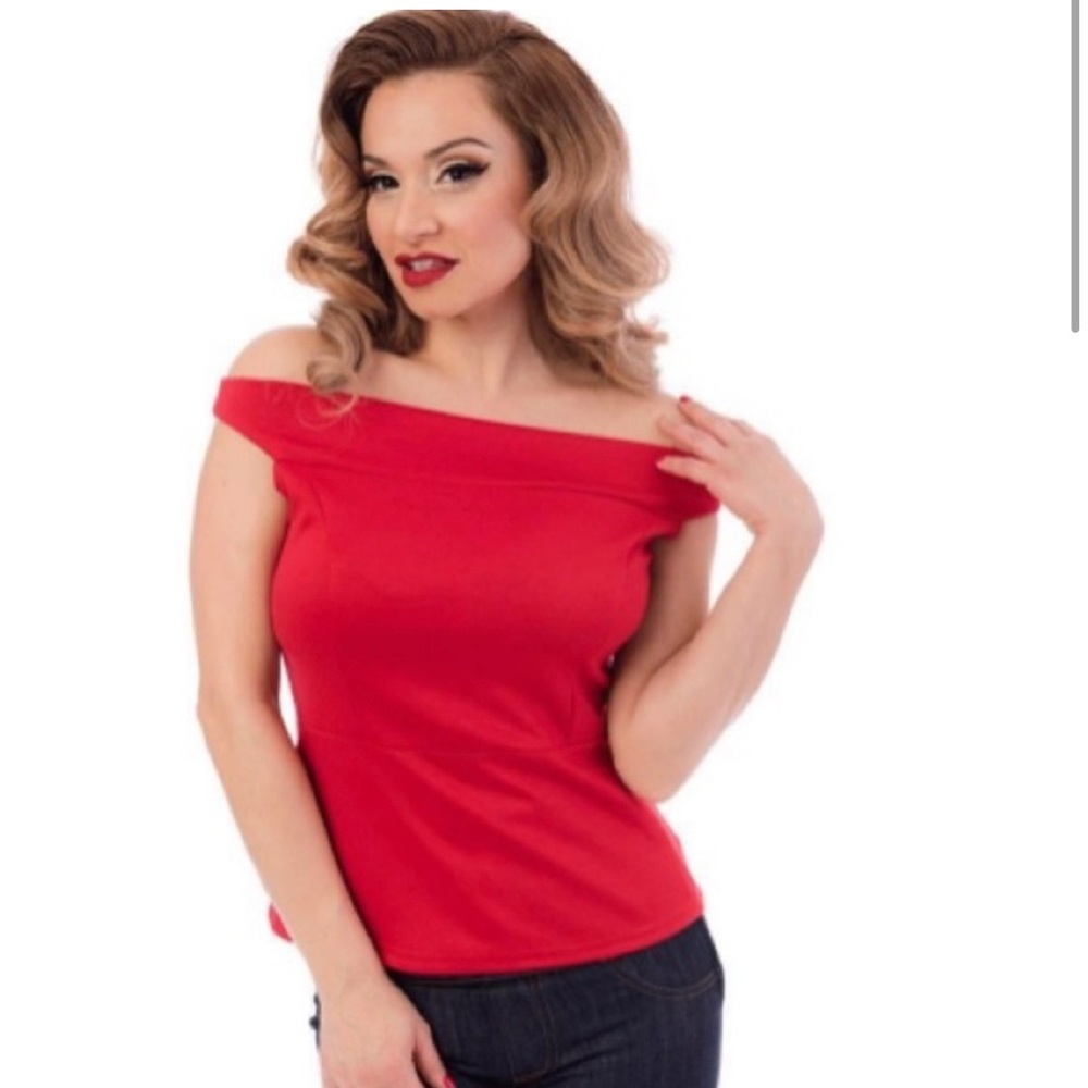 Rock steady off shoulder top